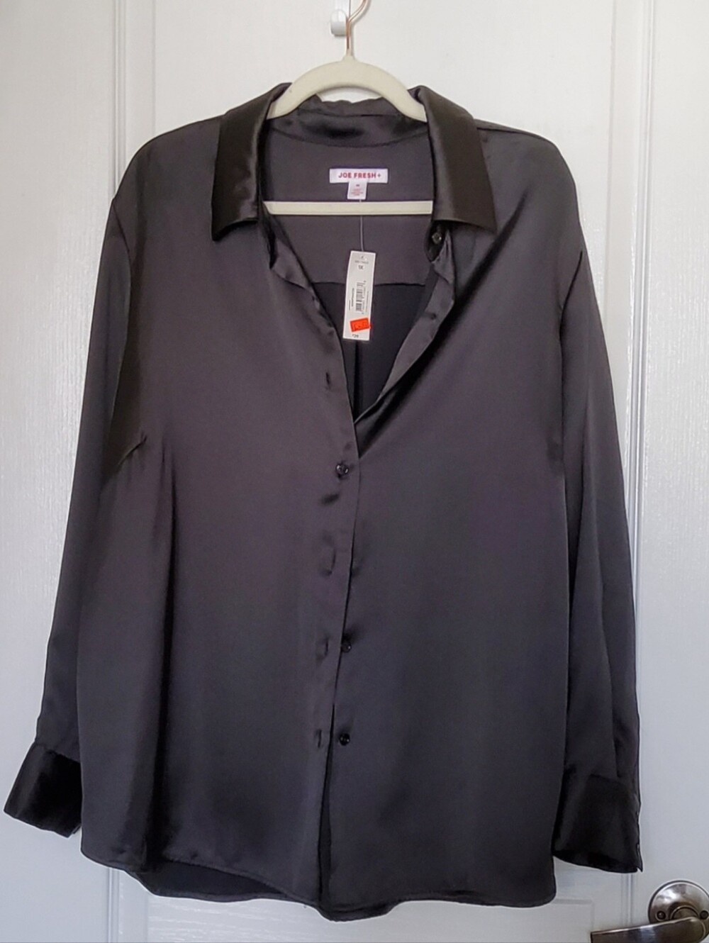 Joe Fresh Satin Button‑Up (NWT)